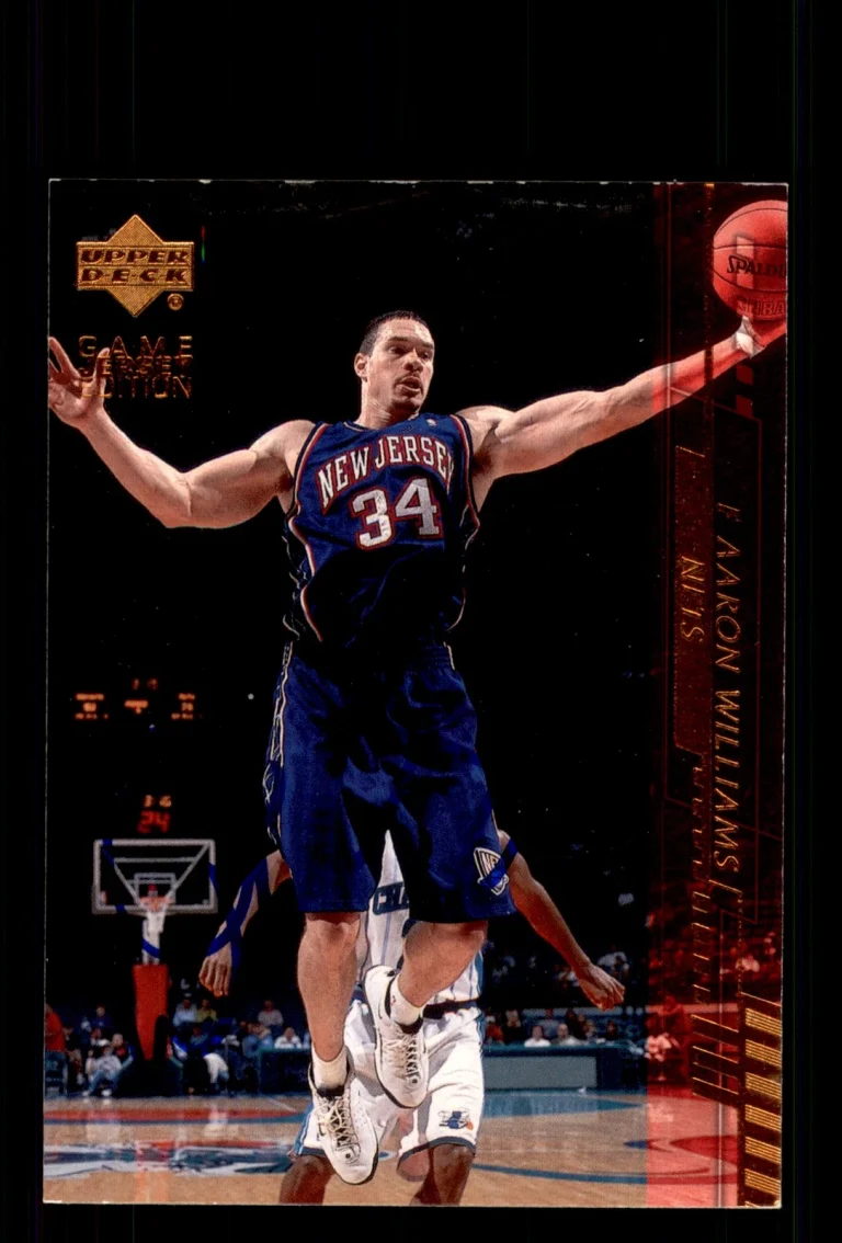 Signed Basketball Card Auto Aaron Williams 2000-01 Upper Deck #328 Nets