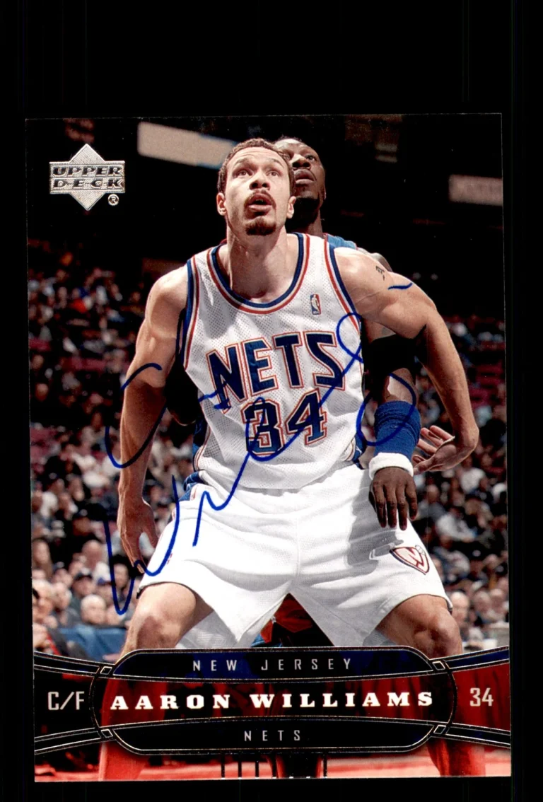 Signed Basketball Card Auto Aaron Williams 2004-05 Upper Deck #121 Nets