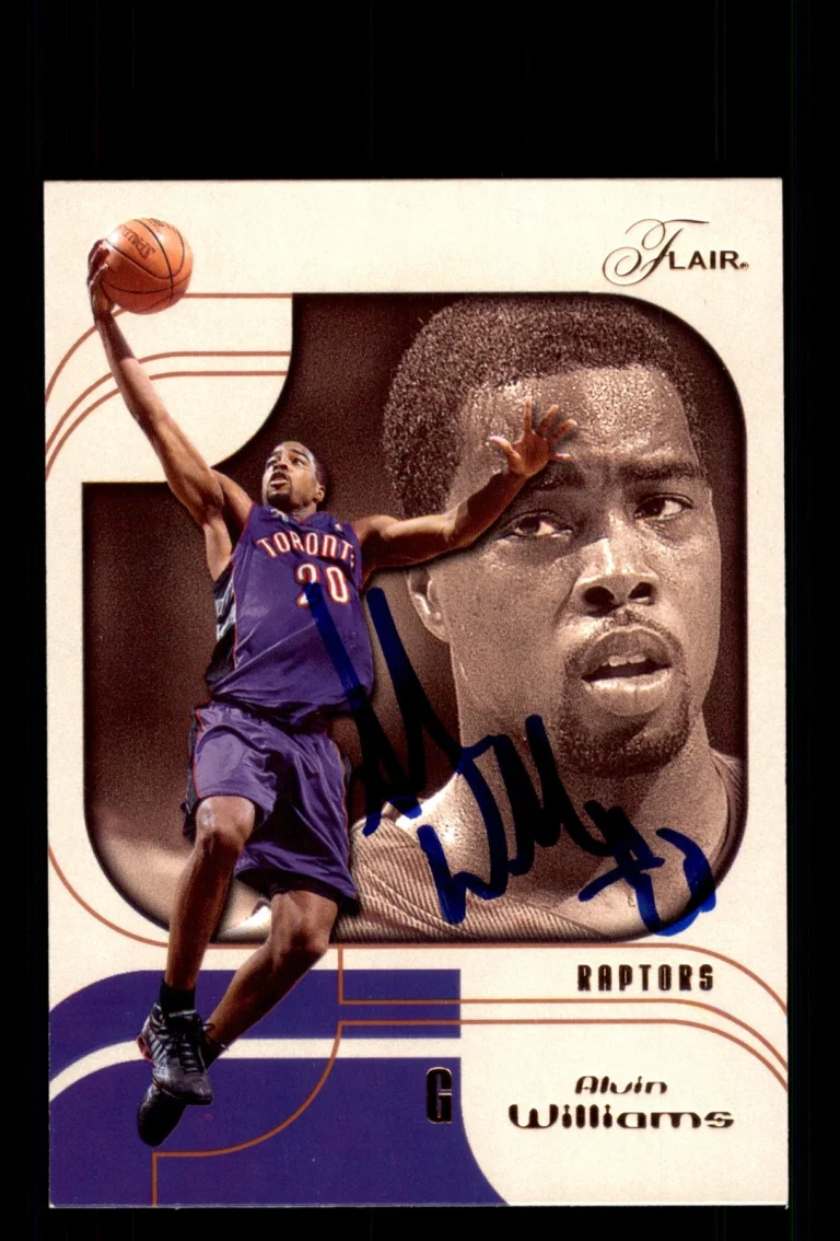 Signed Basketball Card Auto Alvin Williams 2002-03 Flair #52 Toronto Raptors
