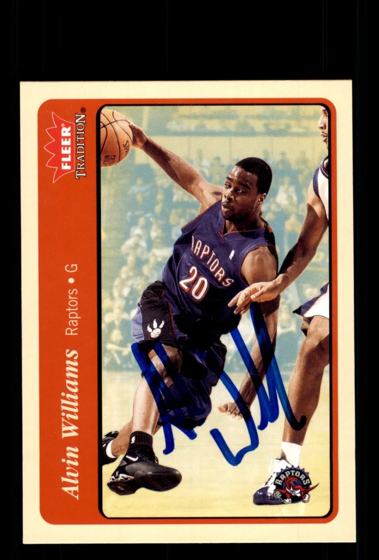 Signed Basketball Card Auto Alvin Williams 2004-05 Fleer Tradition #37 Raptors