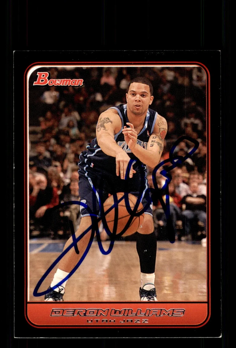 Signed Basketball Card Auto Deron Williams 2006-07 Bowman #34 Utah Jazz