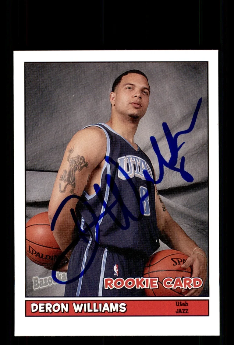 Signed Basketball Card Auto Deron Williams 2005-06 Bazooka #170 Utah Jazz