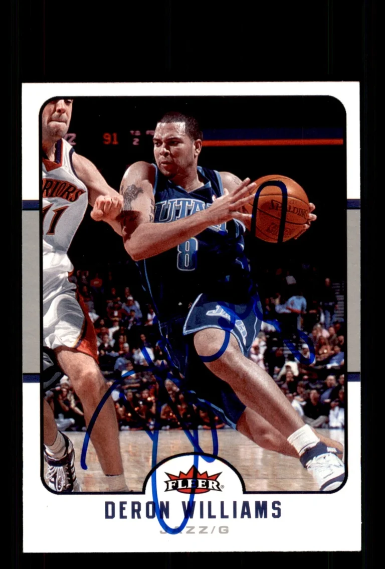 Signed Basketball Card Auto Deron Williams 2006-07 Fleer #193 Utah Jazz