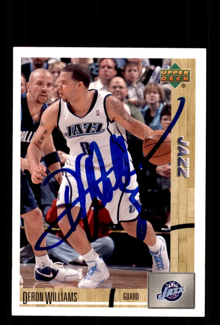 Signed Basketball Card Auto Deron Williams 2008-09 Upper Deck Lineage #145