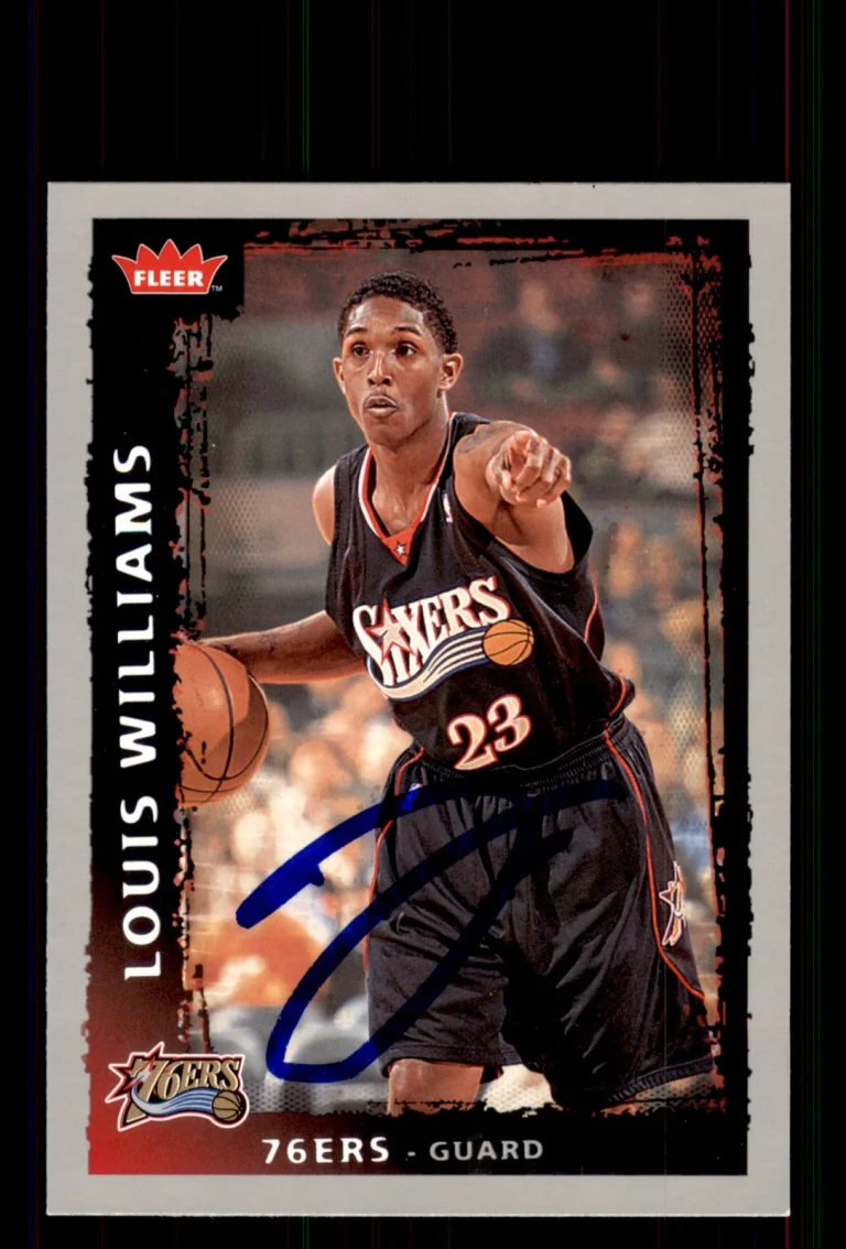 Signed Basketball Card Auto Louis Williams 2008-09 Fleer #47 Philadelphia 76ers