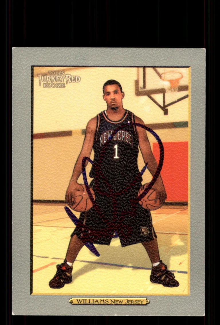 Signed Basketball Card Auto Marcus Williams 2006-07 Topps Turkey Red #201 Nets