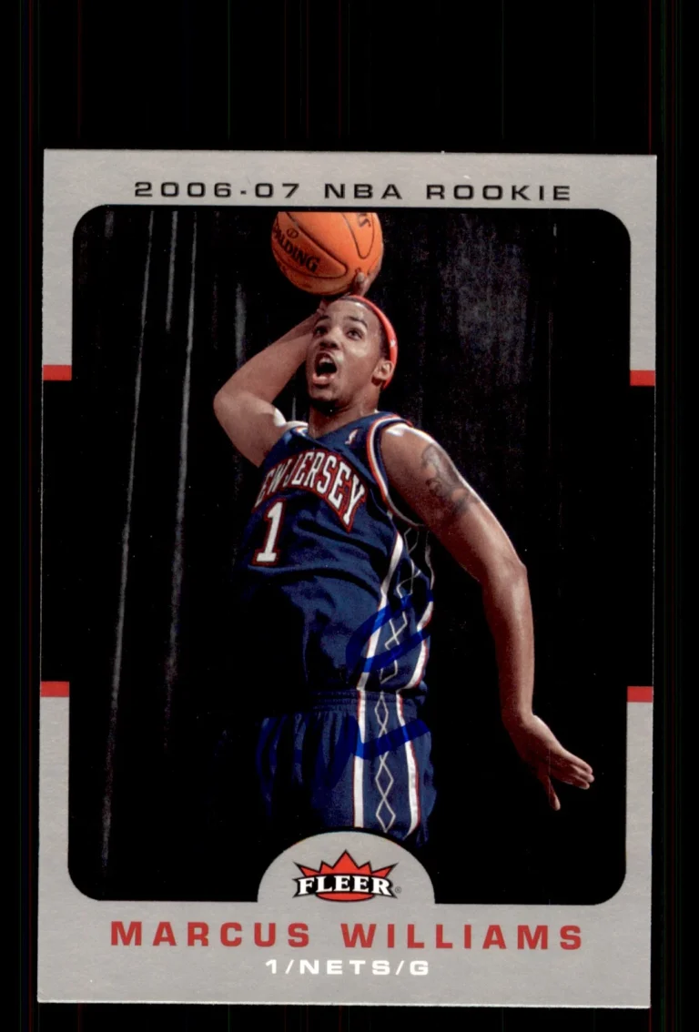 Signed Basketball Card Auto Marcus Williams 2006-07 Fleer #216 New Jersey Nets