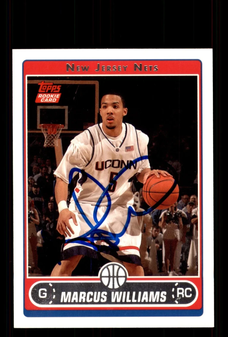 Signed Basketball Card Auto Marcus Williams 2006-07 Topps #243 New Jersey Nets