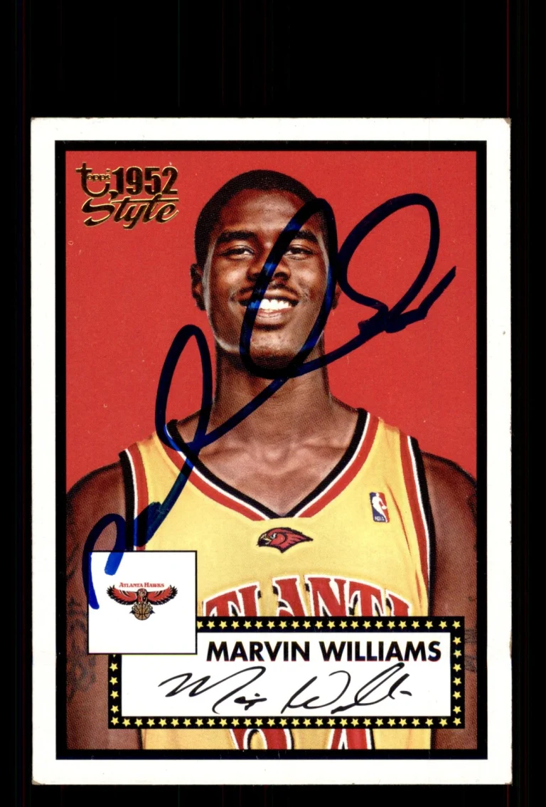 Signed Basketball Card Auto Marvin Williams 2005-06 Topps 1952 Style #139