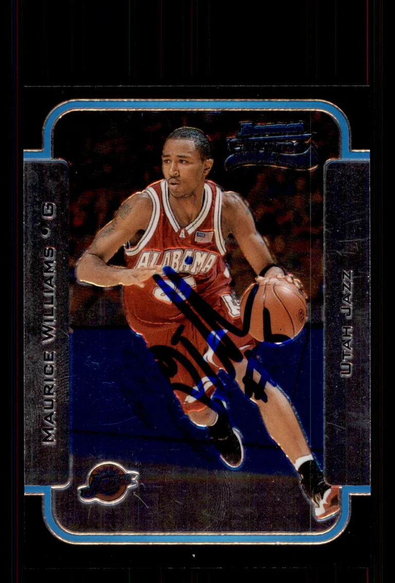 Signed Basketball Card Auto Maurice Williams 2003-04 Bowman Chrome #117 Jazz