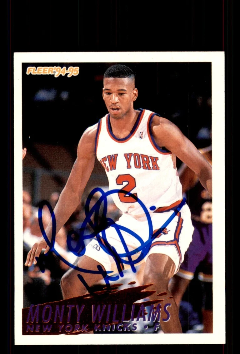 Signed Basketball Card Auto Monty Williams 1994-95 Fleer #335 New York Knicks