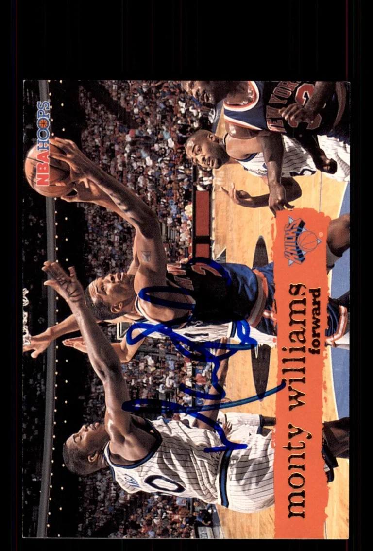 Signed Basketball Card Auto Monty Williams 1995-96 Hoops #113 New York Knicks