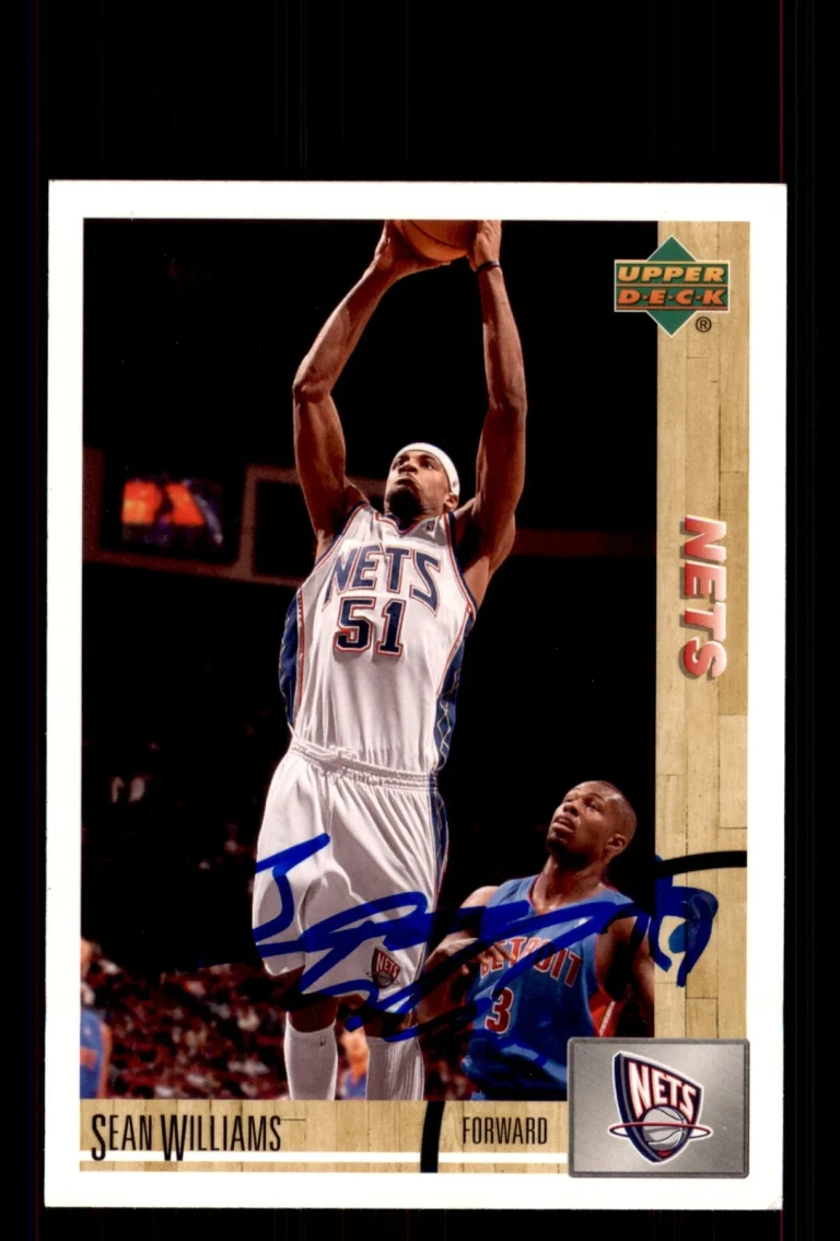 Signed Basketball Card Auto Sean Williams 2008-09 Upper Deck Lineage #192 Nets
