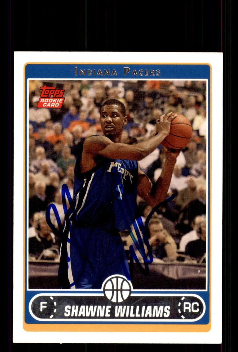 Signed Basketball Card Auto Shawne Williams 2006-07 Topps #222 Indiana Pacers