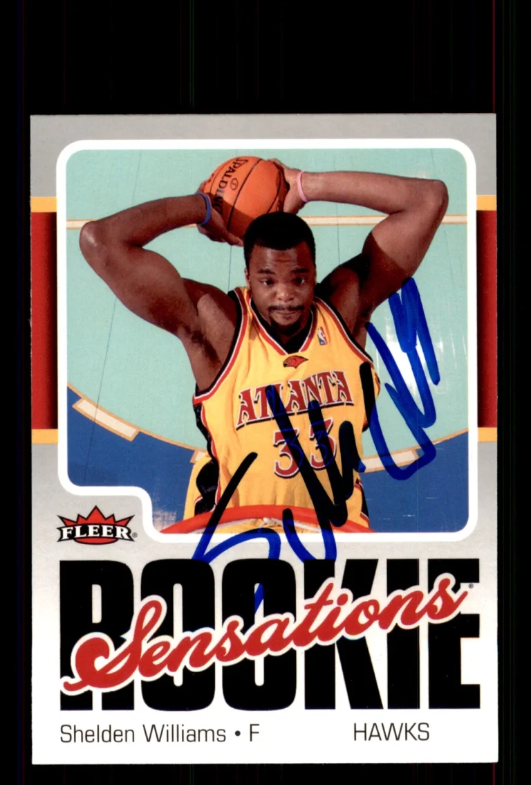 Signed Basketball Card Auto Shelden Williams 2006-07 Fleer #RS-JM Atlanta Hawks