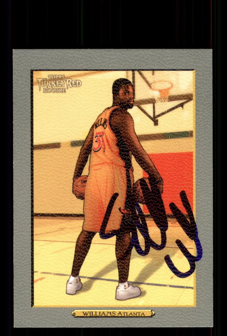 Signed Basketball Card Auto Shelden Williams 2006-07 Topps Turkey Red #195 Hawks