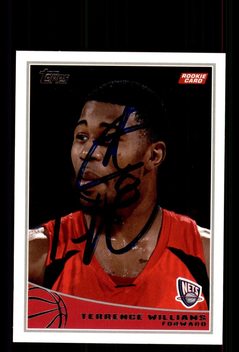 Signed Basketball Card Auto Terrence Williams 2009-10 Topps #329 New Jersey Nets