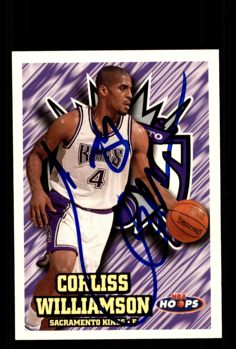 Signed Basketball Card Auto Brian Grant 1997-98 Hoops #129 Sacramento Kings