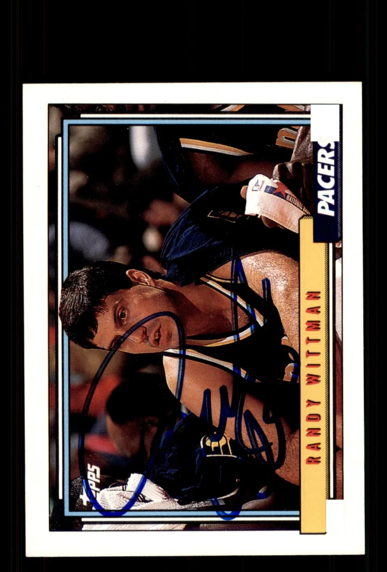 Signed Basketball Card Auto Randy Wittman 1992-93 Topps #56 Indiana Pacers