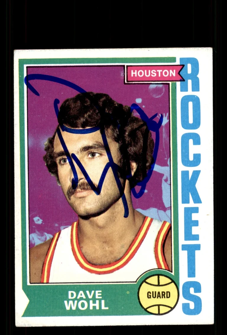 Signed Basketball Card Auto Dave Wohl 1974-75 Topps #108 Houston Rockets