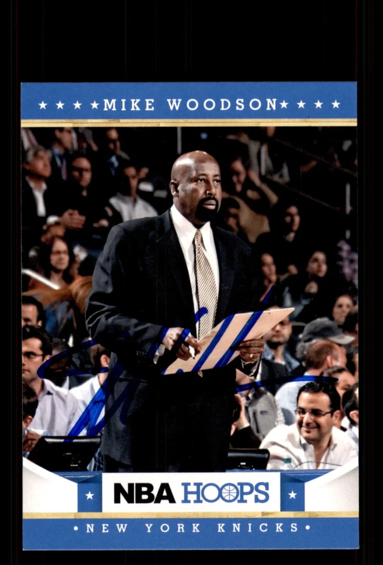 Signed Basketball Card Auto Mike Woodson 2012-13 Hoops #21 New York Knicks