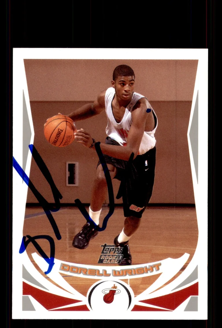 Signed Basketball Card Auto Dorell Wright 2004-05 Topps #239 Miami Heat