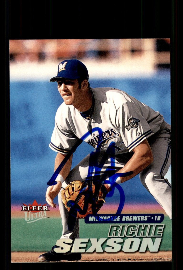 Signed Baseball Card Auto Richie Sexson 2001 Ultra #26 Milwaukee Brewers
