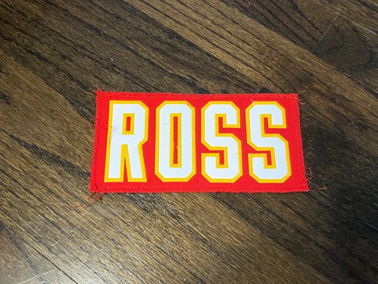 KANSAS CITY CHIEFS GAME USED ? TEAM ISSUED JERSEY NAMEPLATE JUSTYN ROSS CLEMSON