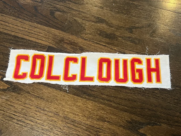 KANSAS CITY CHIEFS GAME USED ? ISSUED JERSEY NAMEPLATE NFL RICARDO COLCLOUGH