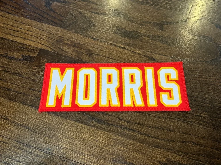 KANSAS CITY CHIEFS GAME USED ? TEAM ISSUED JERSEY NAMEPLATE FOOTBALL MORRIS