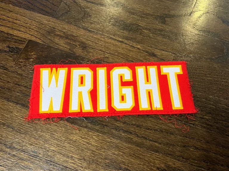 KANSAS CITY CHIEFS GAME USED ? TEAM ISSUED JERSEY NAMEPLATE MATTHEW WRIGHT