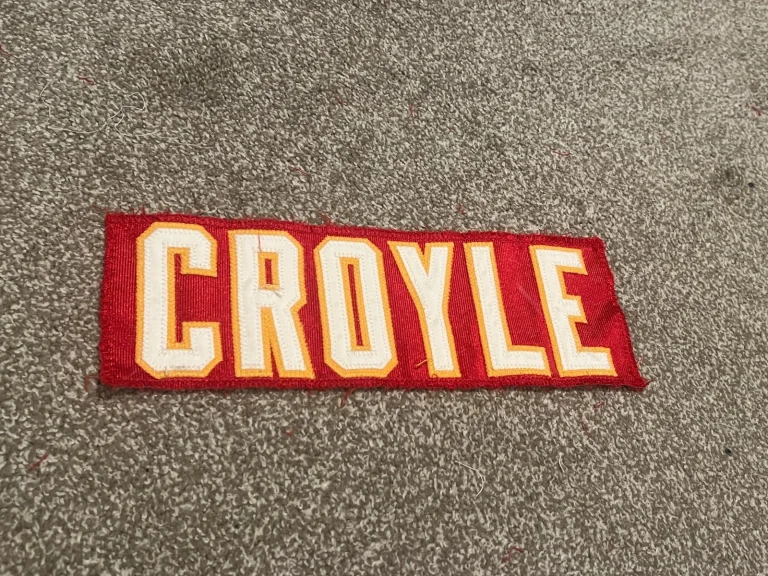 KANSAS CITY CHIEFS GAME USED ? ISSUED JERSEY NAMEPLATE BRODIE CROYLE ALABAMA