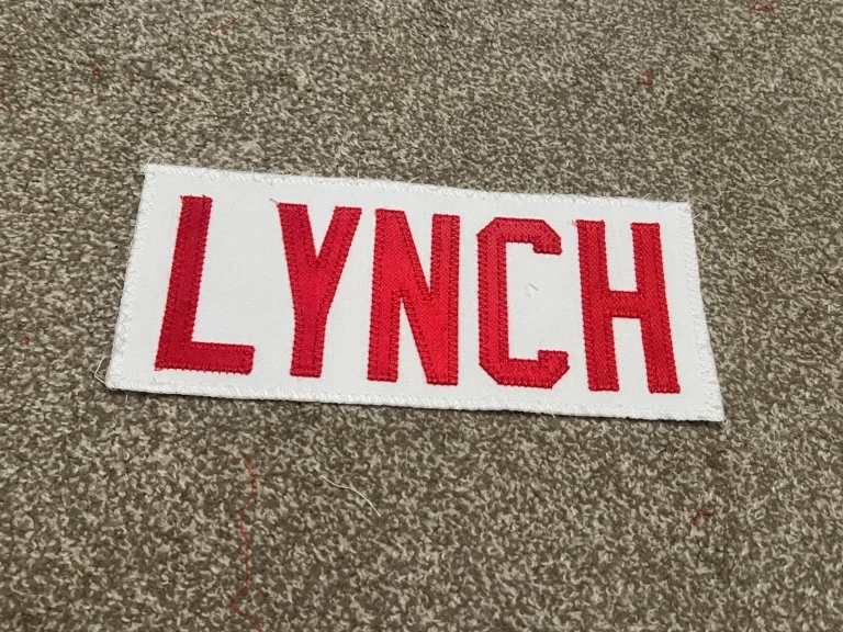 KANSAS CITY CHIEFS GAME USED ? ISSUED JERSEY NAMEPLATE NFL FOOTBALL BLAKE LYNCH