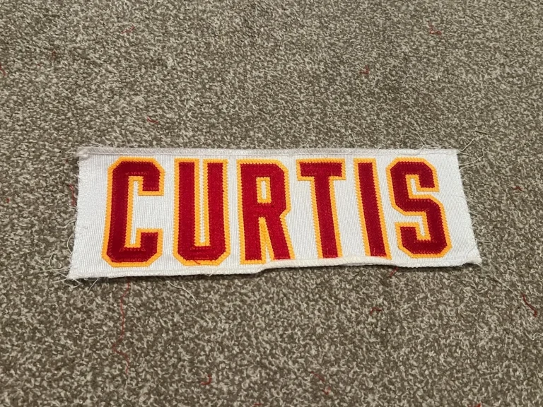 KANSAS CITY CHIEFS GAME USED ? ISSUED JERSEY NAMEPLATE NFL KEVIN CURTIS UTAH ST.