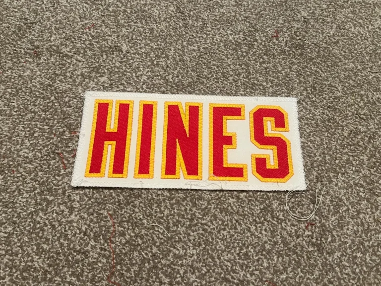 KANSAS CITY CHIEFS GAME USED ? ISSUED JERSEY NAMEPLATE NFL D'JUAN HINES HOUSTON