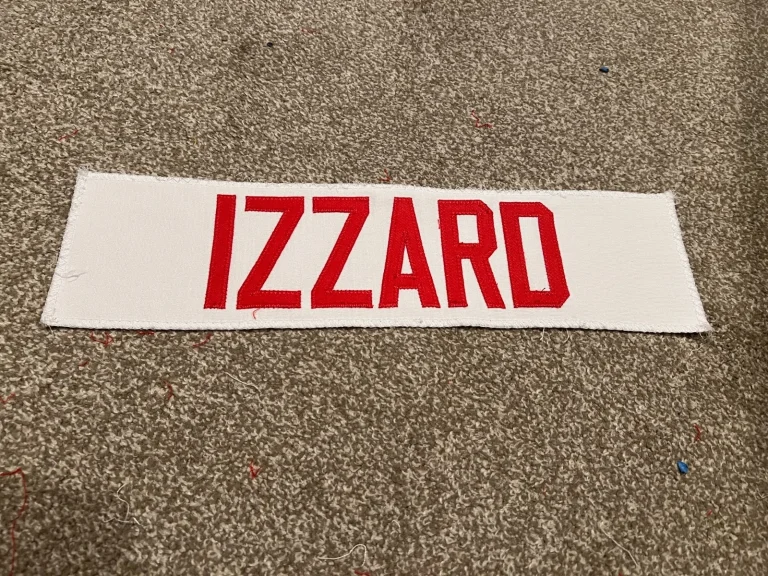 KANSAS CITY CHIEFS GAME USED ? ISSUED JERSEY NAMEPLATE COZIAH IZZARD PENN STATE