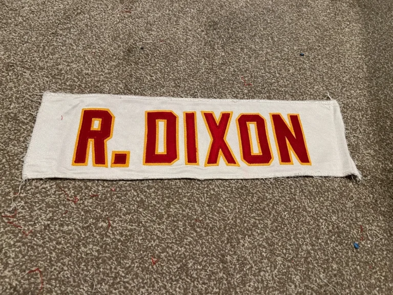 KANSAS CITY CHIEFS GAME USED ? ISSUED JERSEY NAMEPLATE NFL FOOTBALL RONNIE DIXON