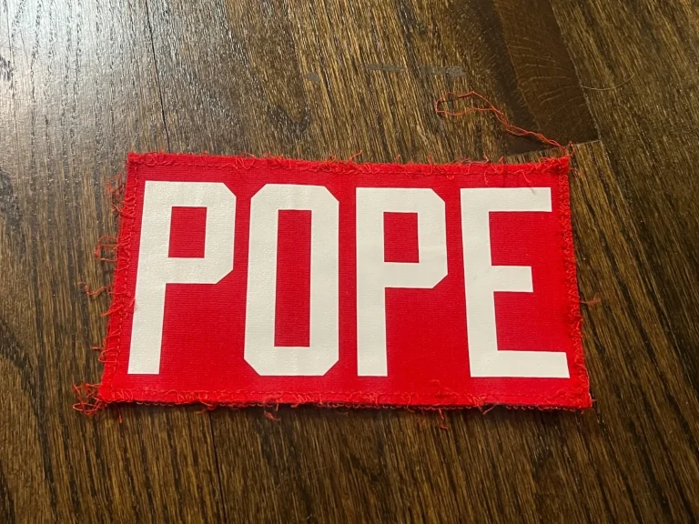 KANSAS CITY CHIEFS GAME USED ? TEAM ISSUED JERSEY NAMEPLATE POPE