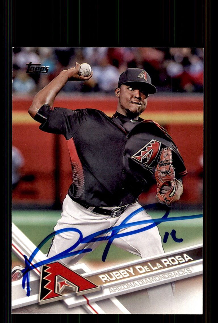 Signed Baseball Card Auto Rubby De La Rosa 2017 Topps #231 Arizona Diamondbacks
