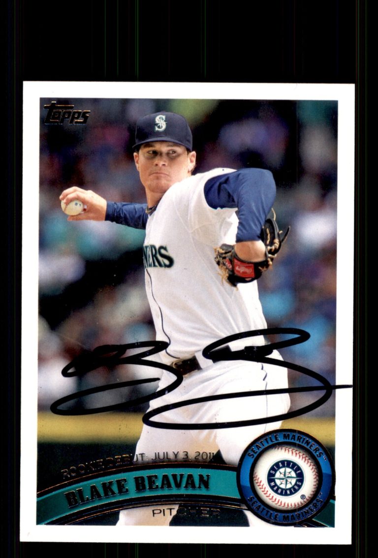 Signed Baseball Card Auto Blake Beavan 2011 Topps Update #US3 Seattle Mariners