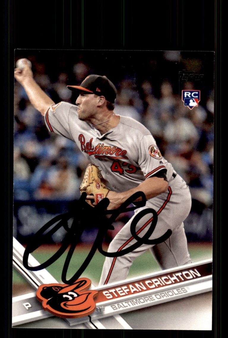 Signed Baseball Card Auto Stefan Crichton 2017 Topps Update #US255 Orioles