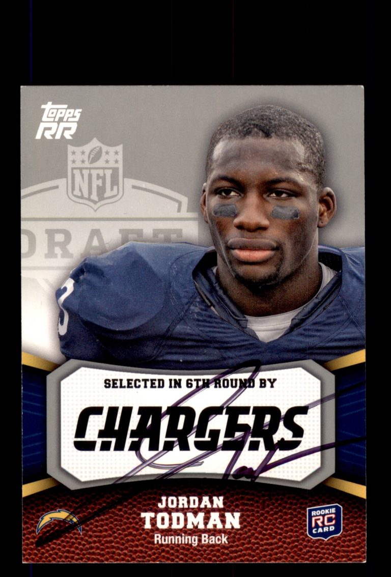 Signed Football Card Auto Jordan Todman 2011 Topps Rising Rookies #173 Chargers