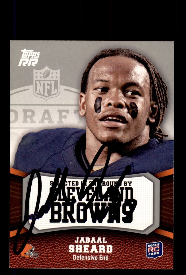 Signed Football Card Auto Jabaal Sheard 2011 Topps Rising Rookies #154 Browns