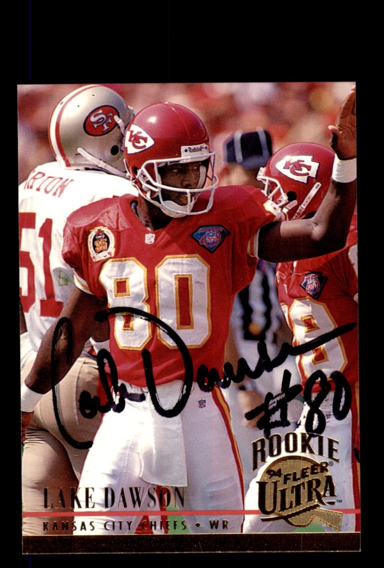 Signed Football Card Auto Lake Dawson 1994 Ultra #415 Kansas City Chiefs
