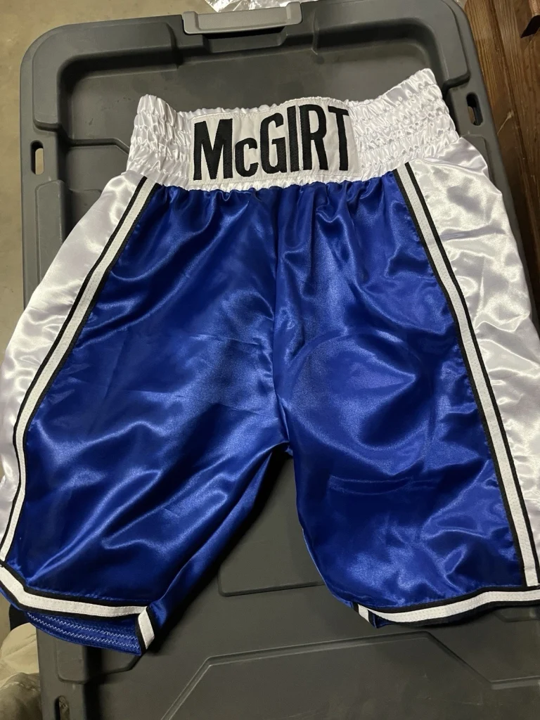 BOXING CHAMPION BUDDY MCGIRT CUSTOM BOXING SHORTS TRUNKS