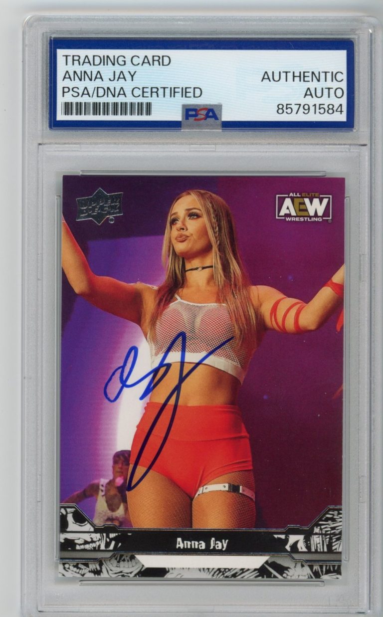 Signed Wrestling Card Auto Anna Jay 2023 Upper Deck AEW #20 PSA/DNA