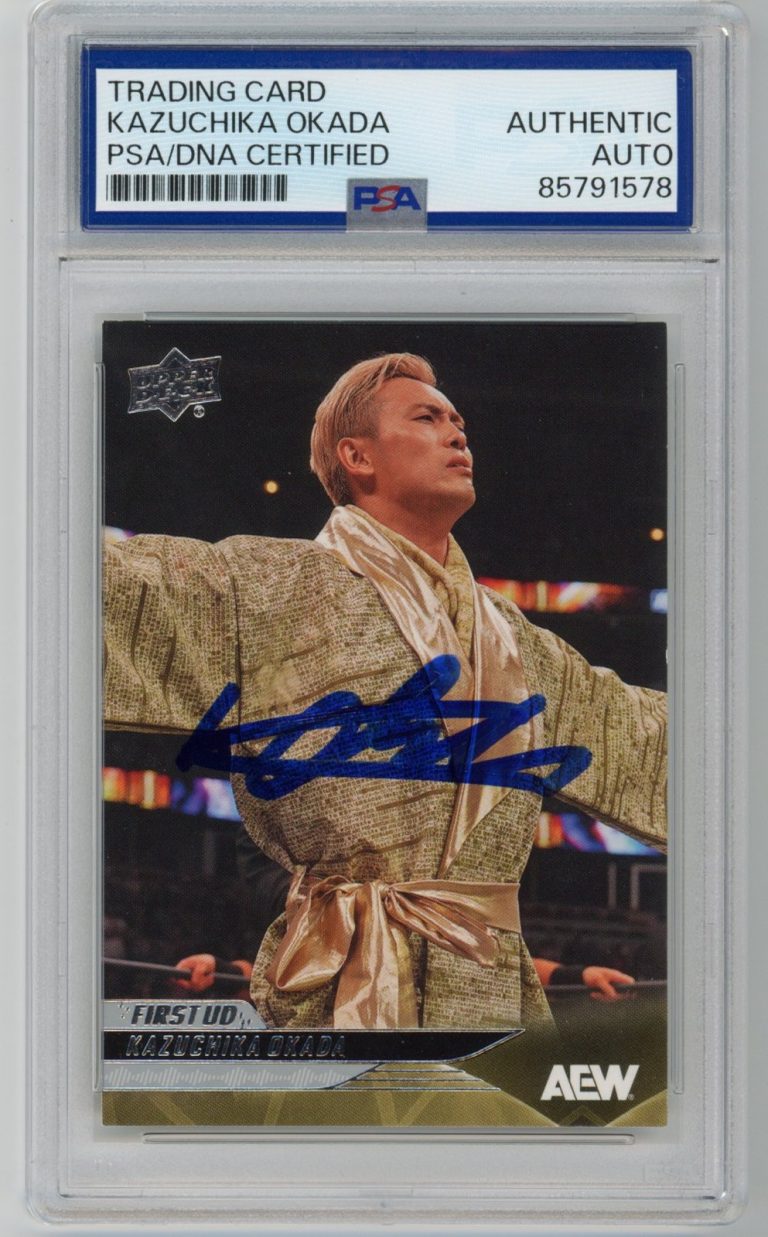 Signed Wrestling Card Auto Kazuchika Okada 2025 Upper Deck AEW Japan #63 PSA/DNA