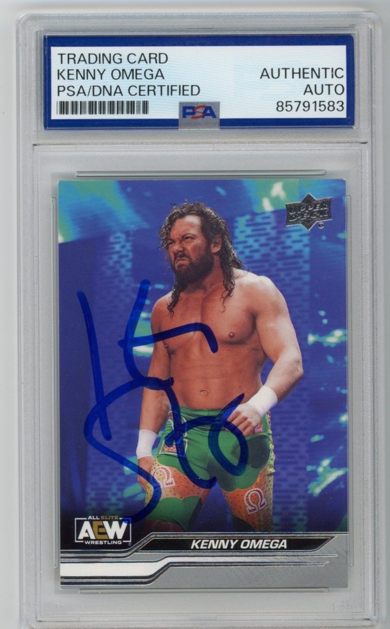 Signed Wrestling Card Auto Kenny Omega 2024 Upper Deck AEW #50 PSA/DNA