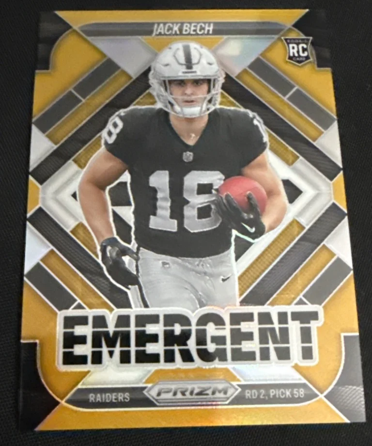 Jack Bech 2025 Panini Prizm #11 Gold Emergent Rookie RC 6/10 SSP