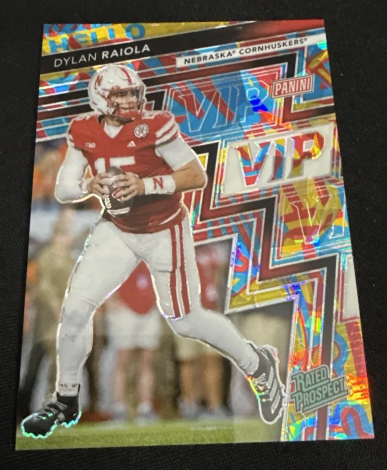 2025 PANINI THE NATIONAL VIP DYLAN RAIOLA RATED PROSPECT HELLO PRIZM 5/45 SSP